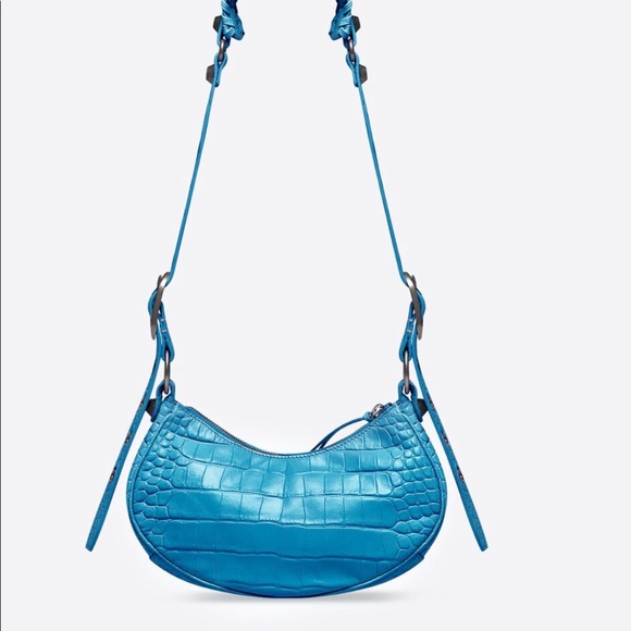 SOLD Balenciaga le cagole XS blue croc - Picture 2 of 4